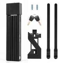Folding Bike Lock With Stainless Steel Rivets For Commuter And Mountain Bicycle Security