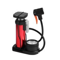 Bicycle Foot Pedal Air Pump with Gauge High Pressure Pump Tire Air Inflator Universal MTB Bike Home Pedal Inflator Accessories raudona