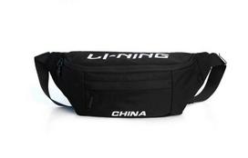 Li Ning Polyamide Shoulder Bag, Crossbody Bag, Sling Bag, Backpack, Fanny Pack Unisex Black/White ABLS135