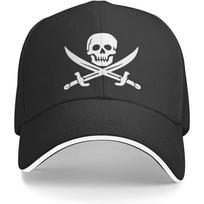 Jolly Roger Pirate Skull Cross Swords Baseball Cap Adult Novelty Polyester Adjustable Casual Golf Hat One Size