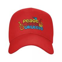 Ukulele Love Peace Baseball Cap Mountaineering Luxury Hat Military Cap Unisex Women Unisexs