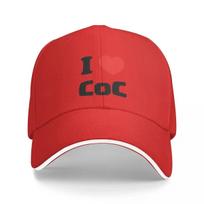 I Love CoC Art Cap Fashion Casual Baseball Caps Adjustable Hat Hip Hop Summer Unisex Baseball Hats Customizable Polychromatic One Size