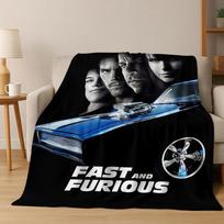 Fashion Fast & Furious X Dominic Art Flannel Blanket,Cozy Soft Throw Blanket for Home Bedroom Bed Sofa Picnic Cover Kid Gift 75x90cm