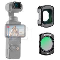 NEEWER 0.75X Wide Angle Lens Compatible with DJI OSMO Pocket 3 Creator Combo Accessories Magnetic Coated Action Camera Lens 0.75X  CPL