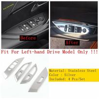 Armrest Window Rise Lift Down Control Switch Door Lock Decoration Panel Cover Trim Fit For Peugeot 2008  -  Accessories sidabras