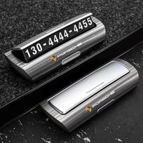 Sidabrinės Pilkos Spalvos Automobilio Stiliaus Laikiklis Laikino Parkavimo Kortelei Ženklelis Skirtas Porsche 911 Cayenne Carrera-GT 928 Panamera Boxster Macan 918