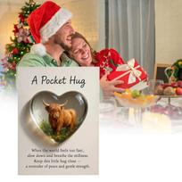 Christmas Cow Pocket Hug A Pocket Hug Cow Edition Resin Heartfelt Emotional Support With Card Stress Inspirational Valentines One Size sidabras