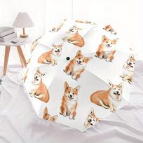 1pc Corgi Pattern Themed Umbrella, 8 Rib Frame,Automatic Opening 3 Fold Umbrella, Lightweight and Durable Couple Umbrella-226