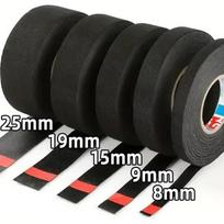 Atsparus vandeniui kabelių lipni juosta Juoda elektros juosta Karščiui atspari laidų pynės apvyniojimas Automobilio laidų audinio apvyniojimas (black,9mm&10M- (1 roll)) juoda