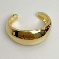 Geometric Metal Arc-shaped Bracelet Exaggerated Women's Wrist Jewelry Curve Wide Open Bangle  Girls auksinė