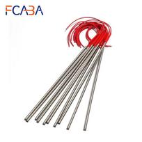 FCABA 5PCS 8mm 380~500mm 201SUS Cartridge Heater 110V/220V/380V Heating Tube 750W/800W/840W/900W/1000W Resistance Element 750W 8x380mm(DxL)