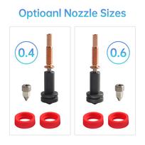 Upgraded High   0.4mm Trimetal Nozzles Hardened SteelCelsiusCopperCelsius  Compatible with   Hotends and Extruders Comes with 2PCS Silico