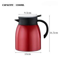 JUSTINLAU Office Specific 304 Stainless Steel Teapot with Filter Large Capacity Insulated Coffee Thermos Cooling Kettle Tea Set