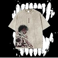 Anime Jujutsu Kaisen Ryomen Sukuna Printed Tee Men Short Sleeve Cotton Tshirts Vintage Washed Tshirt Harajuku Oversized T Shirt S