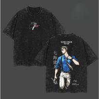 Anime Jujutsu Kaisen Nanami Kento Print Tshirt Men Women Tshirts Short Sleeve Cotton Clothing Retro Washed T Shirt Harajuku Top S