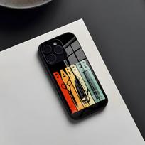 Barber Shop Phone Case For IPhone 17 Pro Max 16 15 14 Pro Max 13 11 X Xs Xr 8 7Plus Glass Cover iPhone 12 Pro