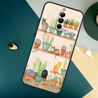 Cute Cactus Potted Plant For ZTE Nubia Red Magic 10 Air 8 9 8S 9S 10S Pro Plus 7 6S 7S Pro Red Magic 11 Pro Plus Case RedMagic10S Pro Plus