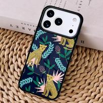 Tigers Leopards tropical leaves pattern Phone Case Cover For Magsafe Wireless For iPhone 17 Pro Max 16 14 13 12 11 15 Air iPhone 12 Pro