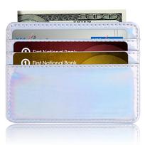 RFID Blocking Credit Card Holder Wallet For Women Men, Slim Minimalist Front Pocket Wallet With Laser Colors sidabras