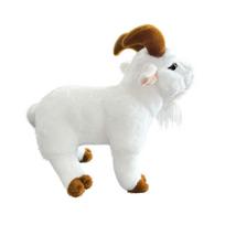 Simulation goat plush toy raw sheep doll zoo souvenir home ornament children's day gift 25*30cm【0.2kg】