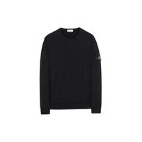 Stone Island Solid Color Crew Neck Pullover Sweatshirt Men sweatshirt Black 721561151-V0029 L