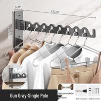 Invisible No-Drill Foldable Clothes Drying Rack for Balcony or Bathroom vienos dalies spalva