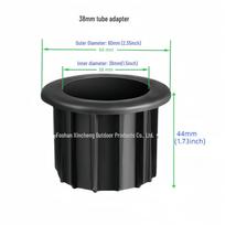 Skėčio nuo saulės stovas: Plastikinis vamzdžio movas, tvirtinimo varžtas, terasos skėčio stulpo skylės dangtelis Material color
