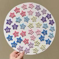 10PCS Women's Star Hairpins Colorful Snap Caviar Hairpins Anti-Slip Hairpins Metal Cute Hairpins Star Hair Accessories Ladies