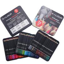 72-Color Water-Soluble Colored Pencils Iron Box Set for Hand-Painted Graffiti and Coloring 2B