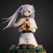 Frieren už kelionės pabaigos Dviguba galvos skulptūra GK Anime Modelis Kolekcionuojamas Darbalaukio dekoras Dovana Anime gerbėjams Gražus dizainas gray