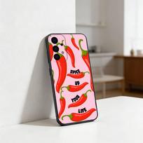 love red chili phone Case For Samsung S25,24,21,22,23,30,Ultra,20,Plus,Fe,Lite,Note Soft Black Cover Samsung S21fe