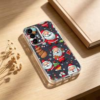 Christmas Santa Claus phone Case For Samsung S25,24,21,22,23,30,Ultra,20,Plus,Fe,Lite,Note Transparent Cover Samsung S23plus5G