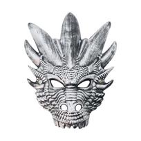 Full Face Halloween Mask Animal Masquerade Mask Punk Dragon Head Mask  Women sidabras