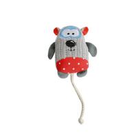 Cat Toy Plush Animal Shape with Catnip Filling and Rope Tail Interactive Pet Toy for Cats and Kittens Durable Soft Material One Size