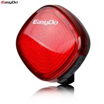 Easydo Rear Bicycle Helmet Taillight Road Mountain Bike Smart Cycling Light USB Rechargeable Waterproof Safety Warning LED Lamps raudona