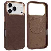 Magnetic Luxury Phone Case for IPhone 17/16/15 Pro Max Suede Faxu Leather with Metal Camera Lens Protection iPhone17
