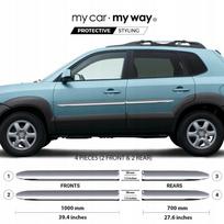 Hyundai Tucson 04-09 Chromuotos Durų Apsauginės Juostelės