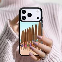 HAWAII BEACH SURF GIRL SURFING ART soft Phone Case For Apple iPhone 17 Air 16E 15 14 Plus 13 12 11 Pro Max Mini Funda Cover iPhone 13