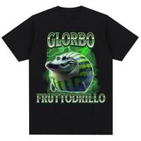 Funny Glorbo Fruttodrillo Meme T Shirt Italian Brainrot Fashion Humor T Shirts Men Women Loose Cotton Casual T-shirts Streetwear S įvairiaspalvis