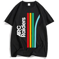 Hot Game ARC Raiders Rainbow Graphic Tshirts Cotton Fashion Loose Men_Women T-shirt Unisex Streetwear O-neck Casual Male Tees S įvairiaspalvis