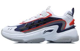 Li Ning Nebula OG Cushioning Slip Resistant Abrasion Resistant Lightweight Low top Casual Shoes Men's White Blue AGCR005-5 43