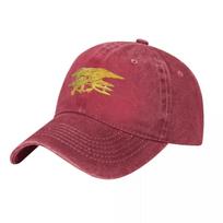 Navy Seals Badge Baseball Caps Snapback Washed Denim Hats Outdoor Adjustable Casquette Sports Baseball Cowboy Hat for Unisex Women One Size