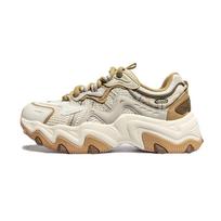 Li Ning Cat Paw Lite 2 Classic And Versatile Slip Resistant Height Increasing Low top Casual Shoes Women's Ecru AGCV452-4 35.5