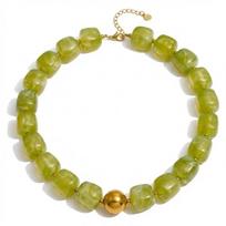 Acrylic Acrylic Necklace Choker Sweater Chain Colorful Women Clavicle Chain  Vacation