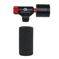Bicycle CO2 Pump Mini Portable Hand Cycling Fast Tire Pump with Pressure Gauge for MTG Road Bike fits Schrader Presta Valves CO2-A8G Black