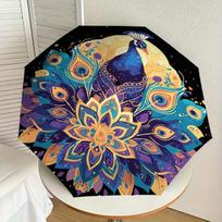 1pc Peacock Mandala Themed Umbrella -Home Travel Portable Outdoor Accessories, Multi-functional Umbrella Gift081631