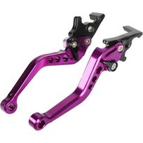 Universal Aluminum Brake & Clutch Levers for 125cc Motorcycle - CNC Dual Disc Replacement Handles (1 Pair Set) violetinė