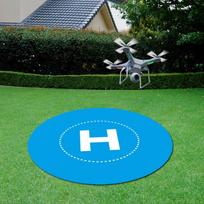 Indoor Outdoor Drone Landing Mats Colorful H Design Compass Markings Flight Pads for Aerial Photography Equipment 80cmx80cm