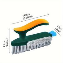 4 in 1 Brush Squeegee for Gap Groove Cleaning Tool Glass Scraper Kitchen Bathroom Floor Tire Cleaner Brushes Home Cleaning Brush žalia