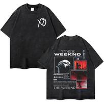 Vintage Washed The Weeknd Graphics T Shirt Mens Women Harajuku Casual Short Sleeve TShirts Aesthetic Clothing Streetwear Tops S